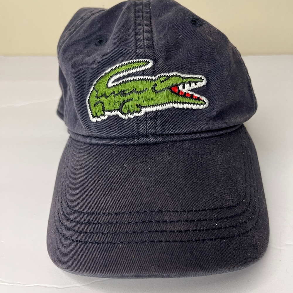 Lacoste Dark Blue Hat with Green Accents